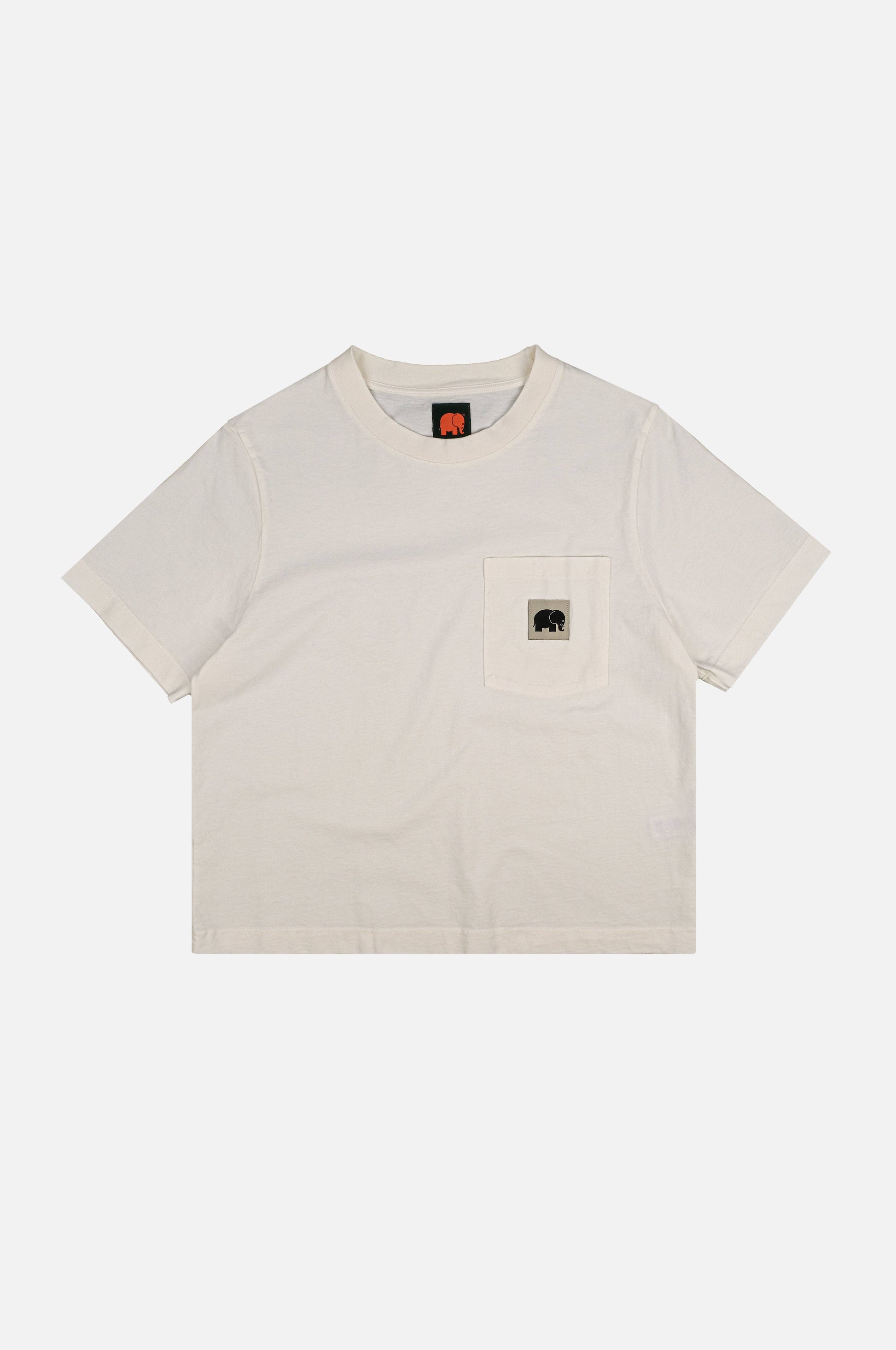 T-shirt donna pigmentata in cotone biologico con taschino