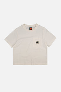 T-shirt donna pigmentata in cotone biologico con taschino