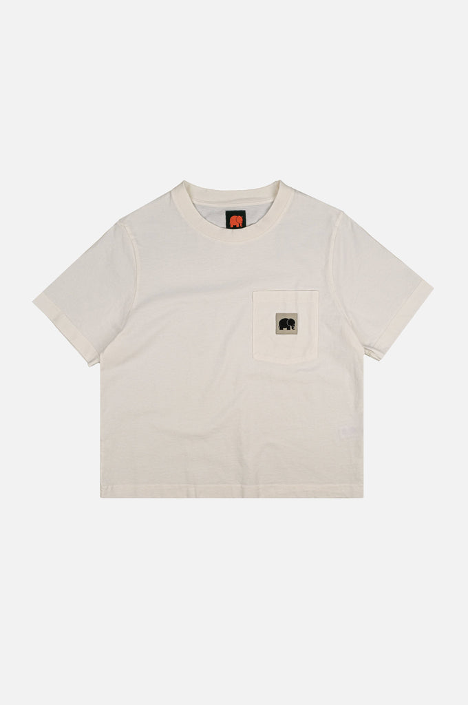 T-shirt donna pigmentata in cotone biologico con taschino
