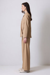 Blazer doppiopetto cammello relaxed fit