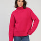 Maglione dolcevita fucsia Lipy