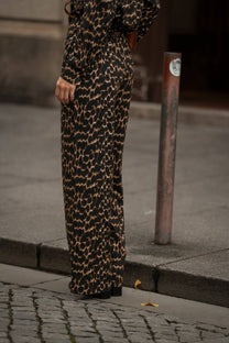 Pantaloni animalier in viscosa