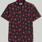 Camicia a maniche corte nera Neon Loco Monky