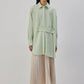 Camicia oversize in raso con fascia
