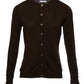 Cardigan girocollo in viscosa con bottoni