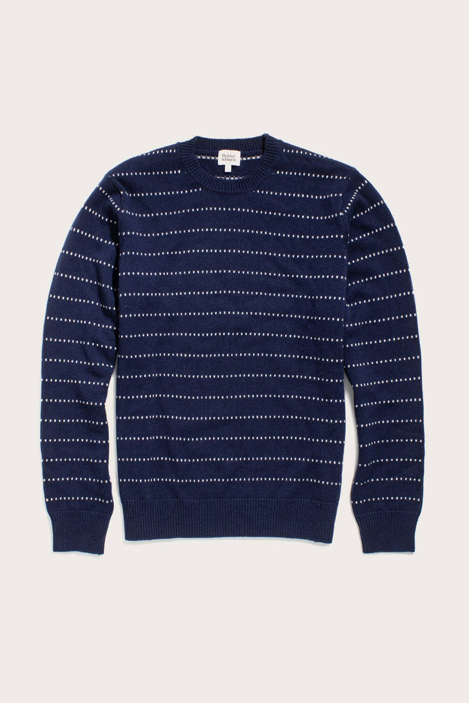 Maglione Orson a righe puntinate blu navy