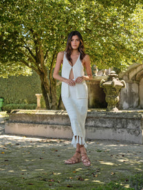 Gilet con bottoni a cuore in cotone
