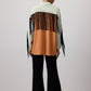 Camicia in raso color block con frange stile western