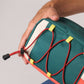 Astuccio da toilette in poliestere riciclato verde e avorio