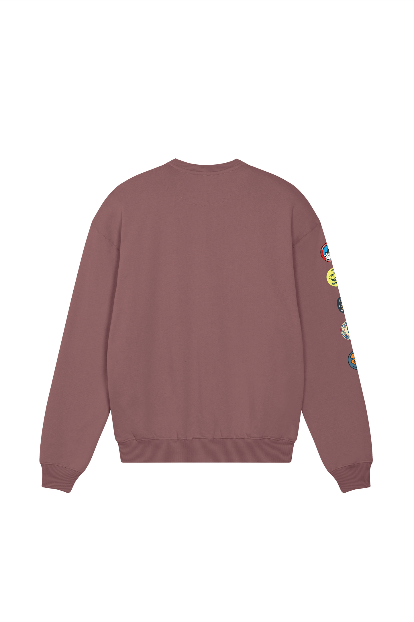 Felpa girocollo oversize con patch