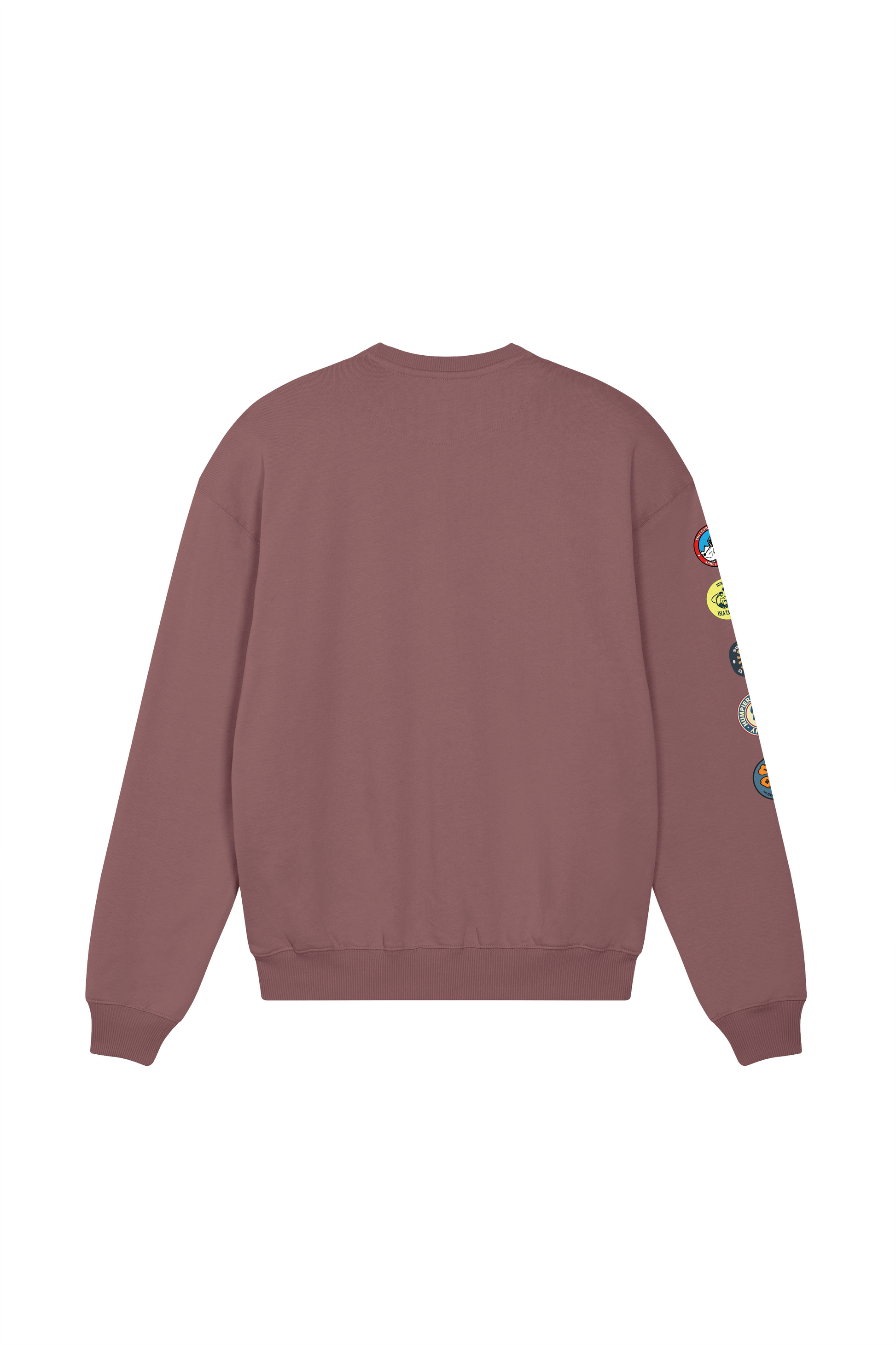 Felpa girocollo oversize con patch