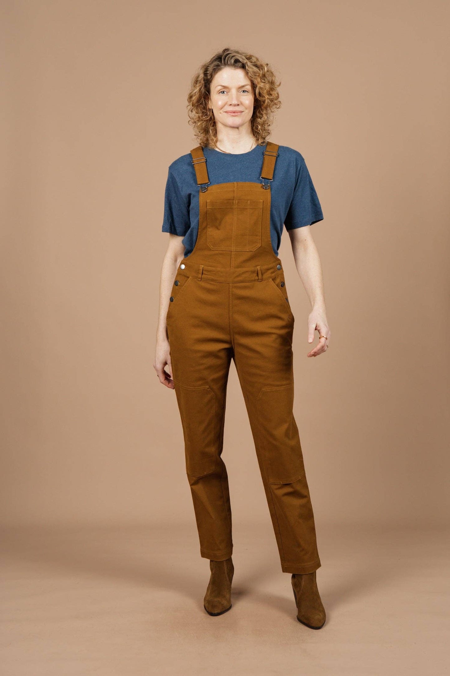 Tuta Utility Tobin in Tela Marrone