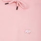 Felpa hoodie oversize in cotone biologico rosa tenue da donna