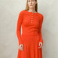 Maglione a costine in lana merino extra fine con bottoni