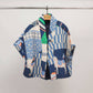 Giacca kimono trapuntata stampata