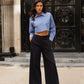 Pantaloni sartoriali a gamba larga Coline