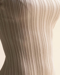 Abito midi smanicato in viscosa con dettagli crochet