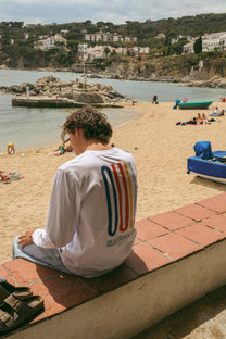 T-shirt a maniche lunghe “Oui” in cotone biologico