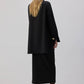 Tunica nera con zip e collo a camicia