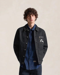 Giacca Whale Emb Denim Rinse Indigo