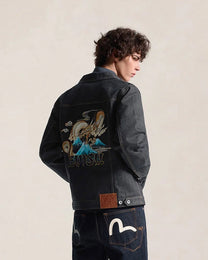 Giacca Whale Emb Denim Rinse Indigo